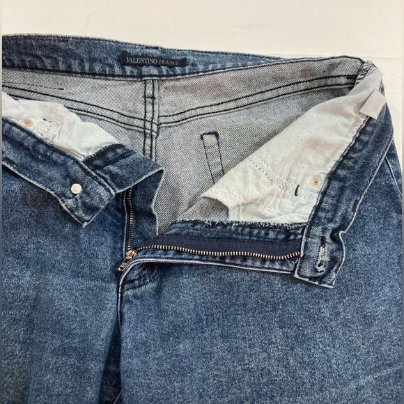 Vintage Valentino Jeans Women’s 31 Blue Denim Stone Wash Straight Leg Designer - Picture 7 of 13